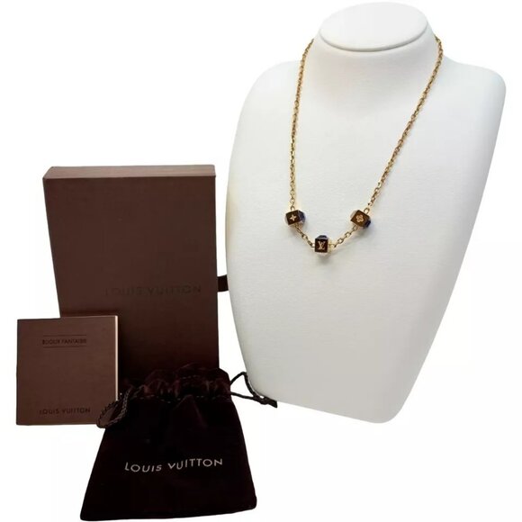 Authentic LOUIS VUITTON Collier Gambit Necklace